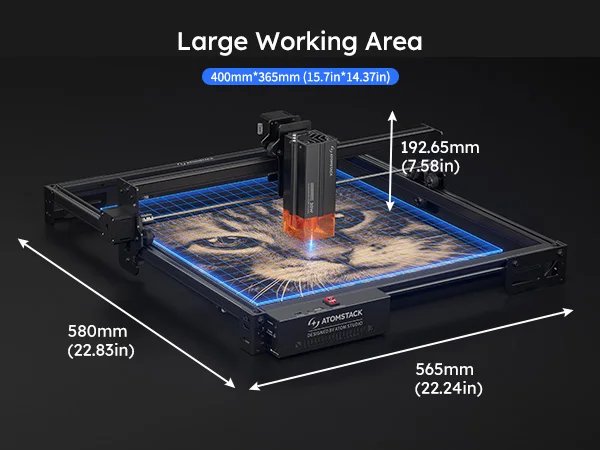 Atomstack A20 Pro V2 Laser Engraver machine Machine Quad-Laser Cutter 20W For Metal Arcylic Wood Glass Logo 400*365mm
