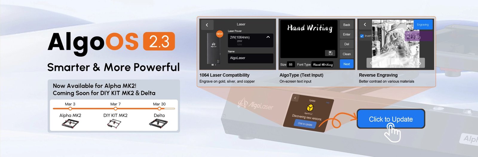 AlgoLaser DIY KIT MK2 10W Laser Engraver with Air Assist Nozzle High Accuracy Laser Engraving Cutting Machine for DIY Wood Logo