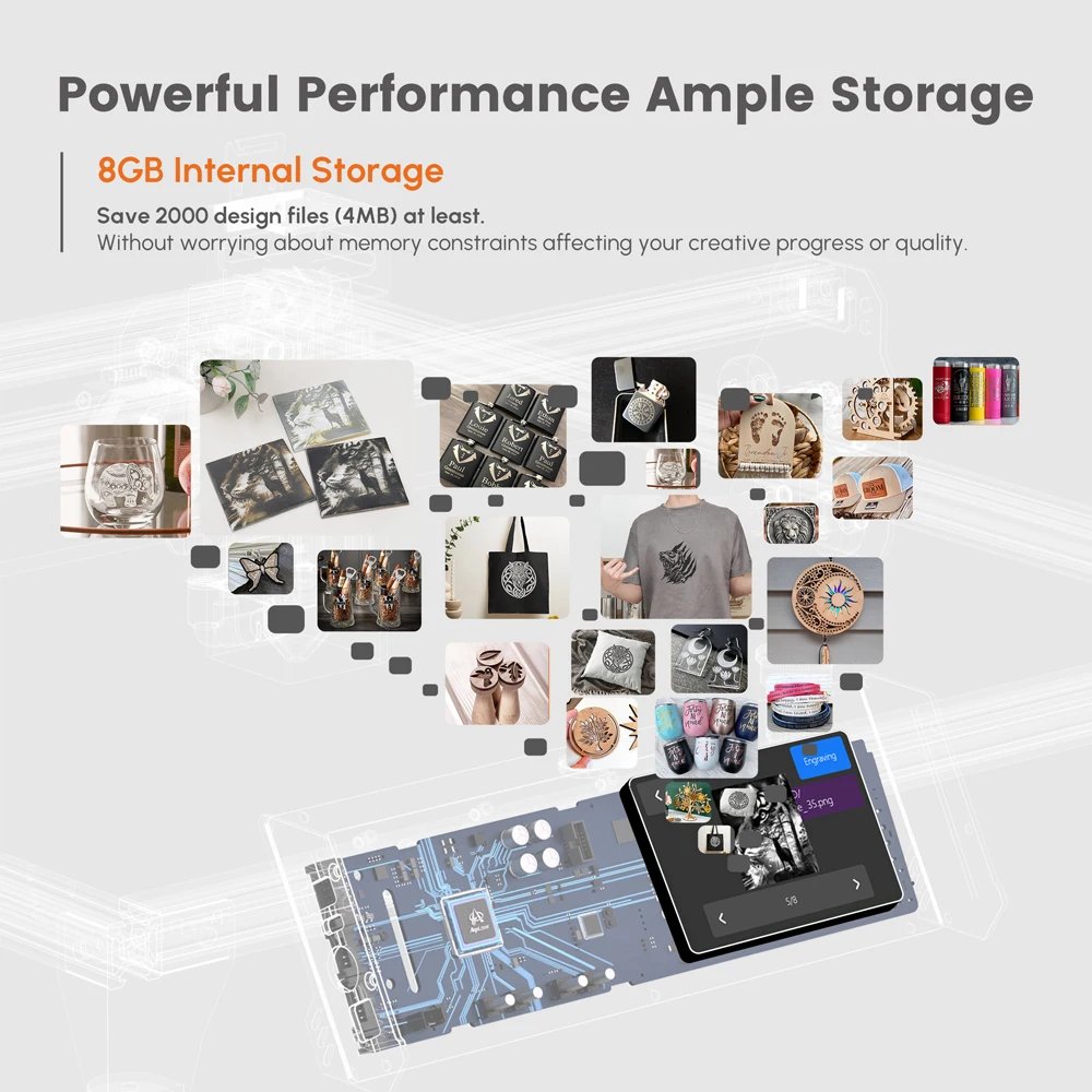 AlgoLaser DIY KIT MK2 10W Laser Engraver with Air Assist Nozzle High Accuracy Laser Engraving Cutting Machine for DIY Wood Logo