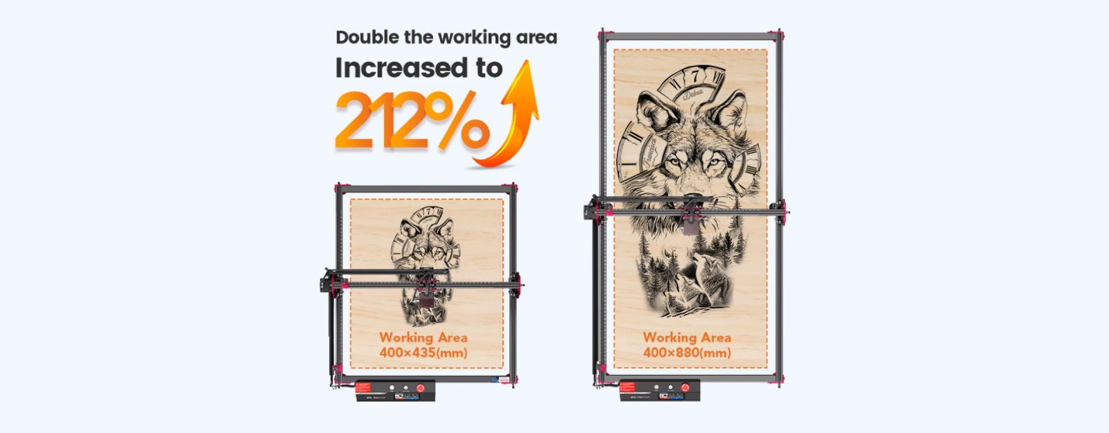 AlgoLaser DIY KIT MK2 10W Laser Engraver with Air Assist Nozzle High Accuracy Laser Engraving Cutting Machine for DIY Wood Logo