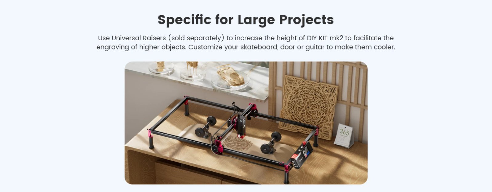 AlgoLaser DIY KIT MK2 10W Laser Engraver with Air Assist Nozzle High Accuracy Laser Engraving Cutting Machine for DIY Wood Logo