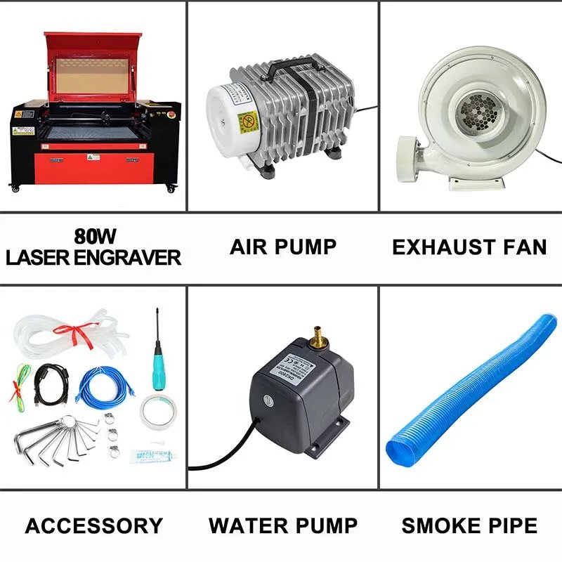 VEVOR 60W 80W Laser Machine Engraver K80 Laser Engraving Machine CNC Cutting Machine Infinite Length Design