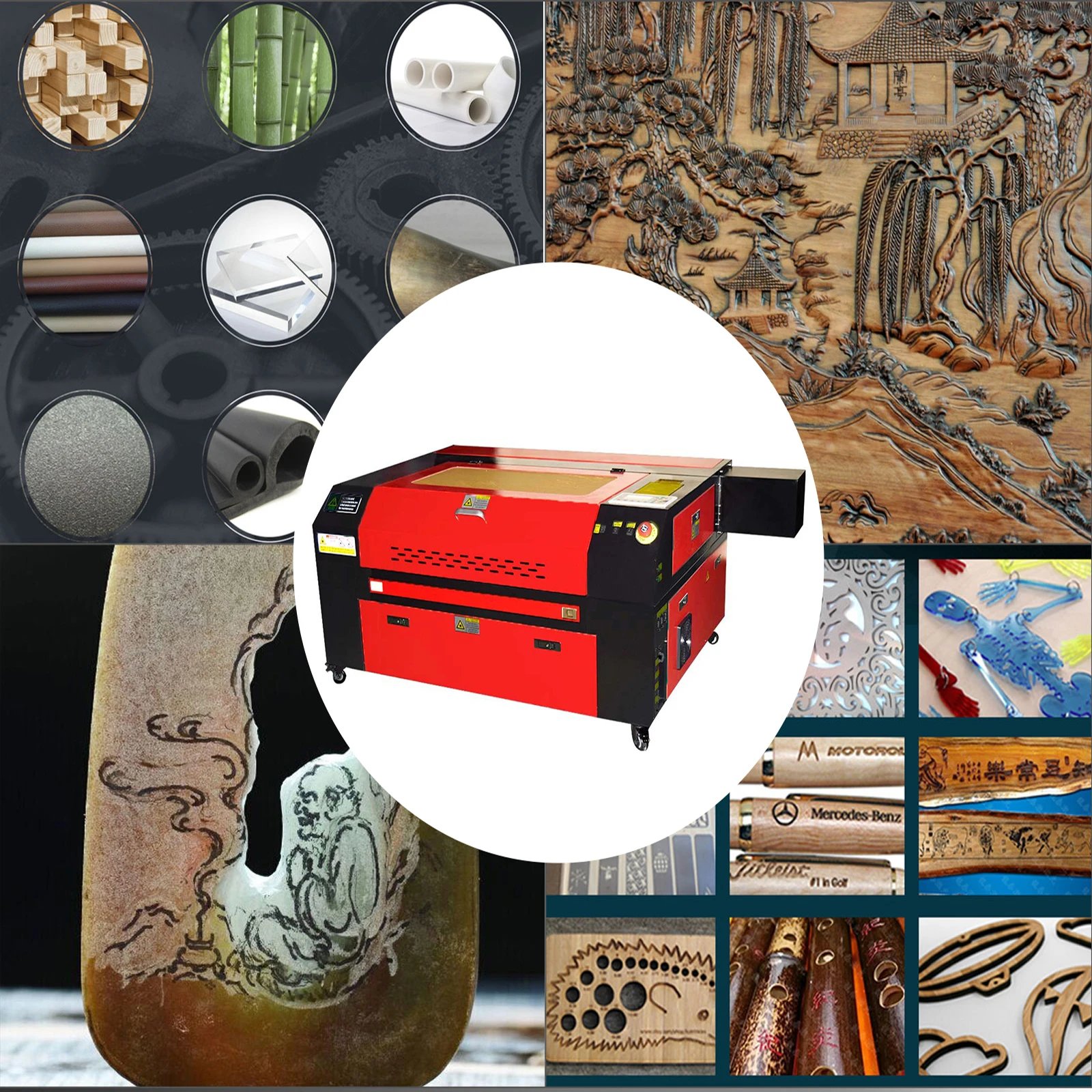 VEVOR 60W 80W Laser Machine Engraver K80 Laser Engraving Machine CNC Cutting Machine Infinite Length Design