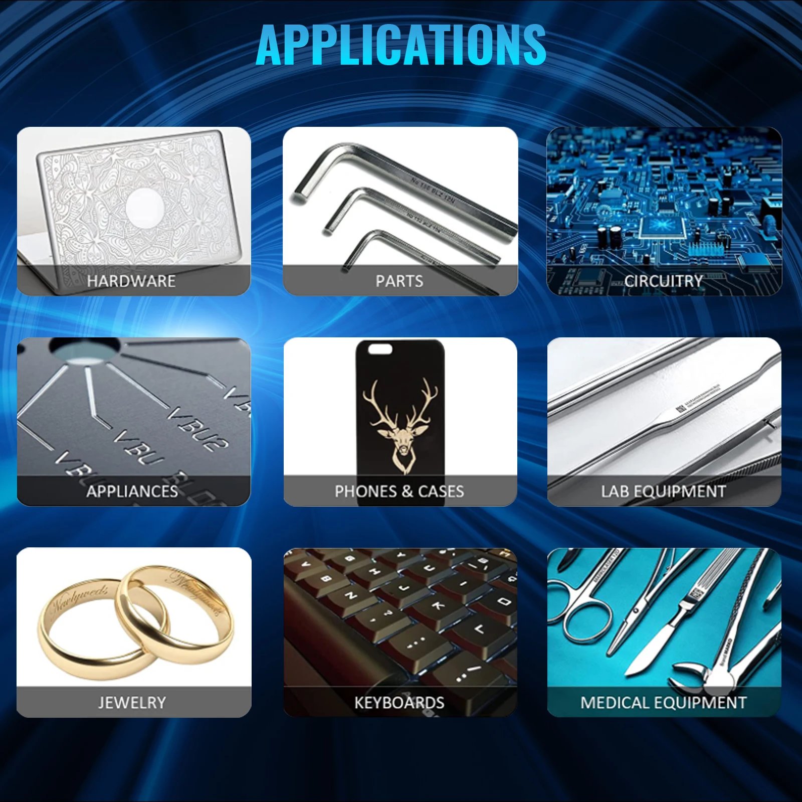 SIHAO Fiber Laser Marking Machine 20W 30W 50W Engraving Cutter with EZCAD2 Control Software for Metal Steel Gold Silver