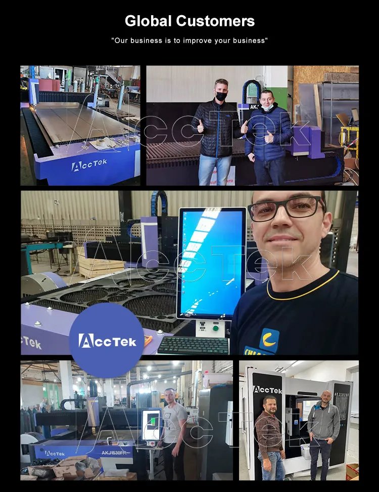 High Accuracy 1.5kw 2kw 3kw 4kw 6kw 12kw 20kw Fiber Laser Cutting Machine 1530 Boci Laser Head Cypcut Control System Supports