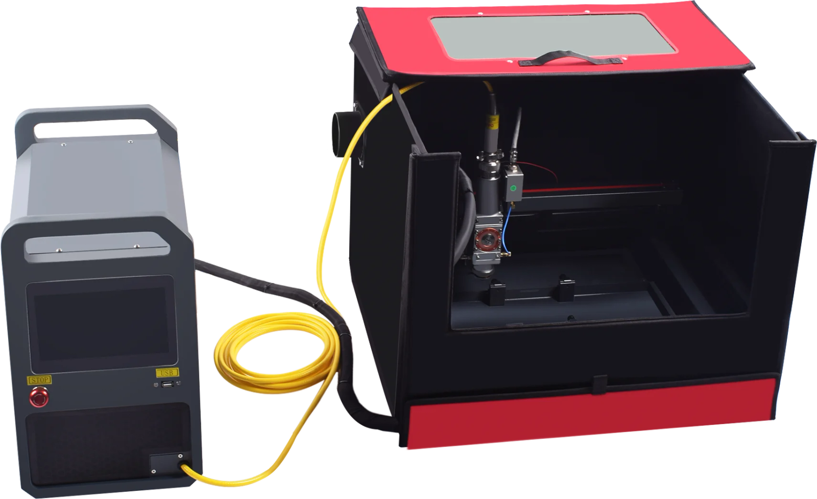 700W Compact Desktop Air-Cooled 3-Axis Industrial Laser Metal Cutting Machine for All Metal DIY Cutting Marking WIFI Connection
