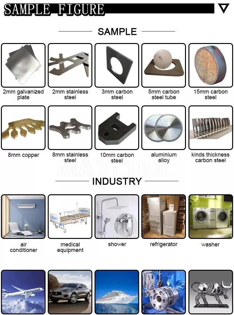 Professional Metal Cutting Machine 1500W 2000W 3000W 6000W 12000w Option Fiber Laser Cutting Machine for Sheet Metal