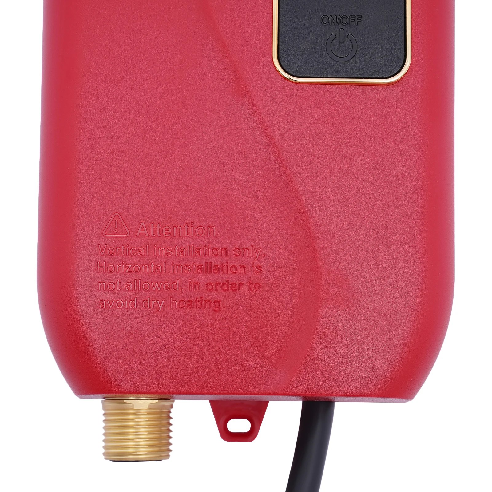 3000W Instant Water Heater 68-122℉ Kitchen Mini Electric Water Heater with Digital Display Red Tankless Water Heater