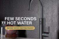 Briwellna 220V Electric Instant Water Heater 2 in 1 Kitchen Faucet Tankless Stainless Steel Water Heater TapInstant Geyser KM12