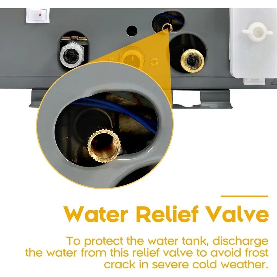 10L 2.6 GPM LPG Gas Propane Instant Tankless Hot Water Heater 61000 BTU for Home Kitchen Bathroom Outdoor Camping Portable Heat