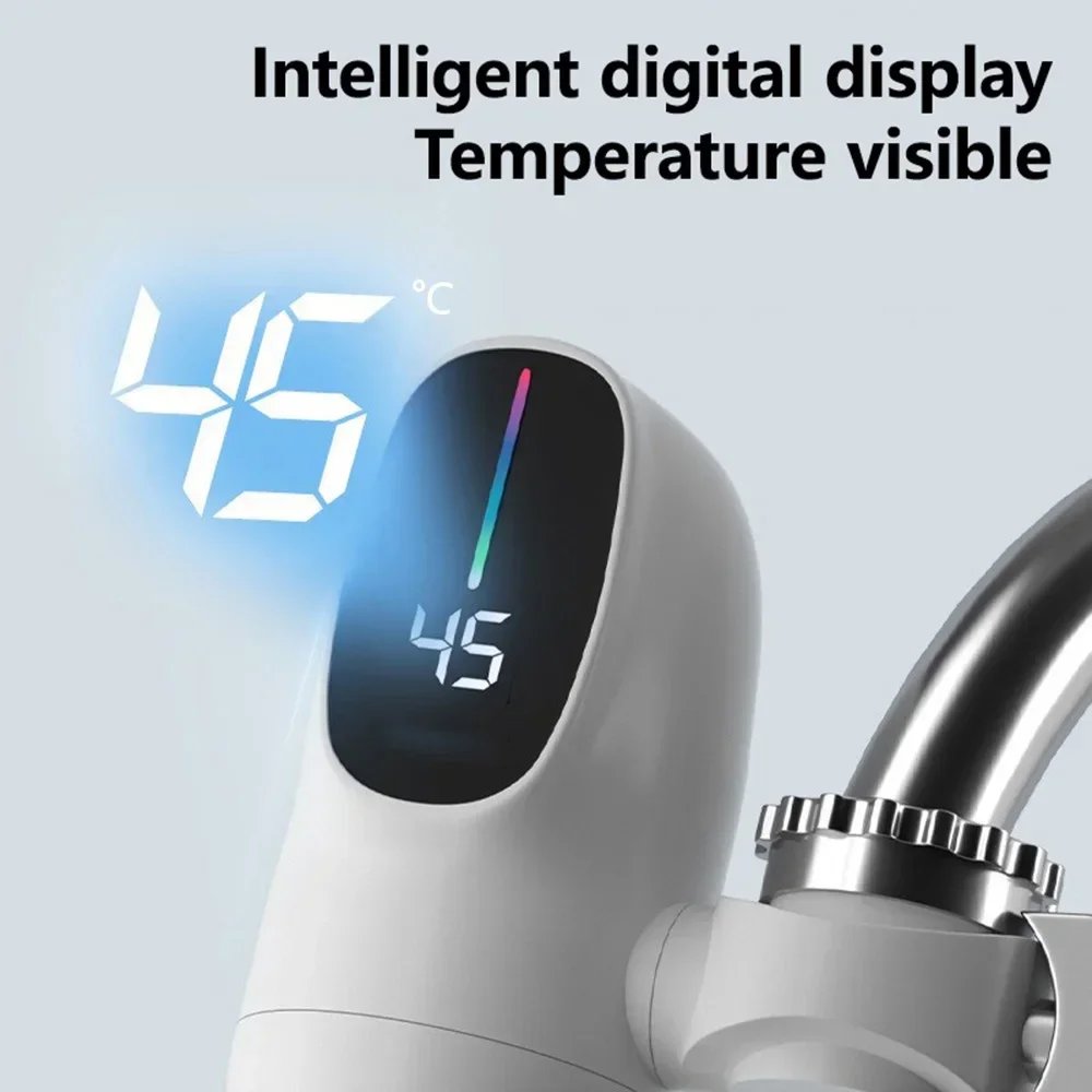 3000W Fast Heating Digital Display Instant Water Heater Tankless Heaters Kitchen Electric Hot Water Tap Bathroom Heating Faucet