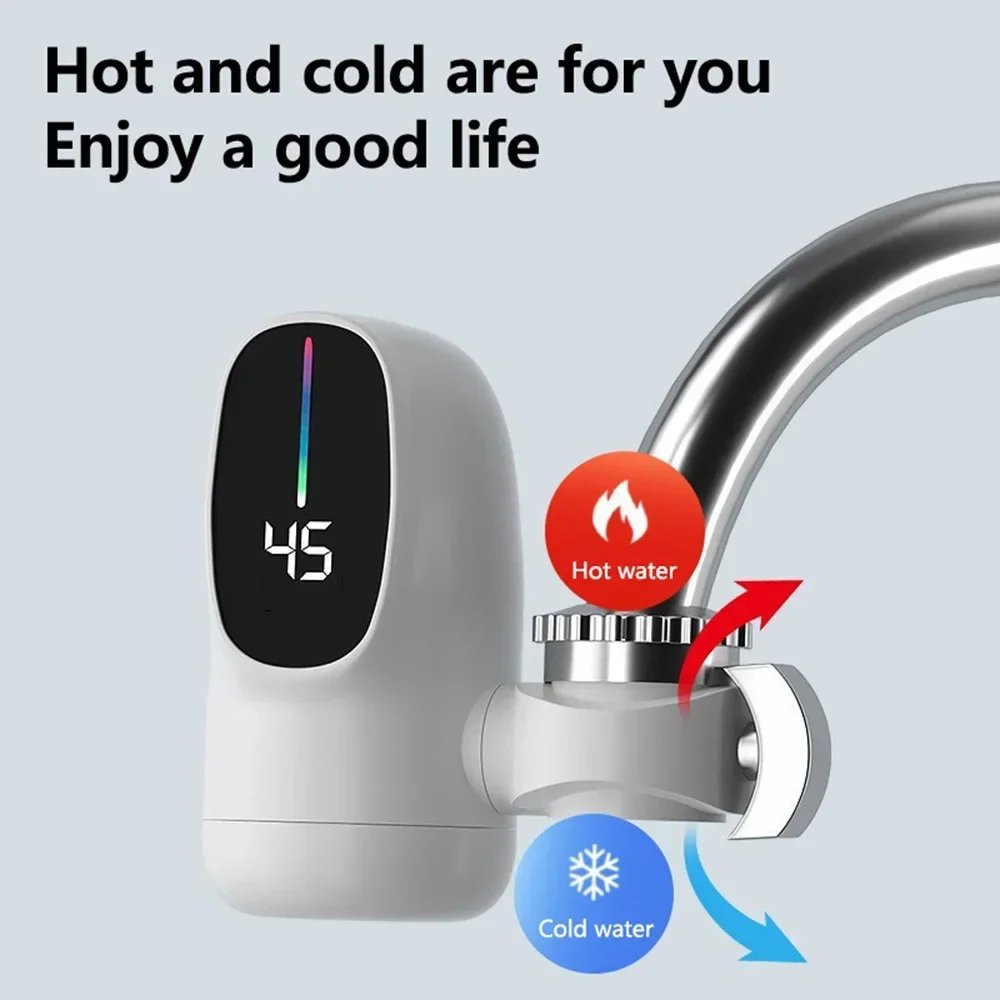3000W Instant Water Heater Tankless Fast Heating Digital Display Electric Hot Water Tap For Kitchen Bathroom Use