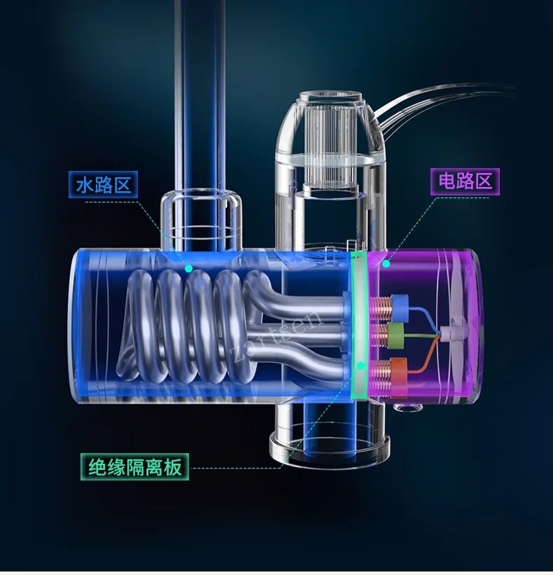 Instant Tankless Electric Hot Water Heater Faucet Kitchen Instant Heating Tap Water Heater with LED