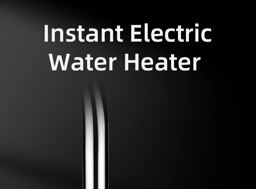 Instant Electric Water Heater Temperature Display Water Heating Kitchen Hot 3000W Water Heater with LED EU Plug Kitchen Faucet