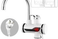 Instant Electric Water Heater Temperature Display Water Heating Kitchen Hot 3000W Water Heater with LED EU Plug Kitchen Faucet