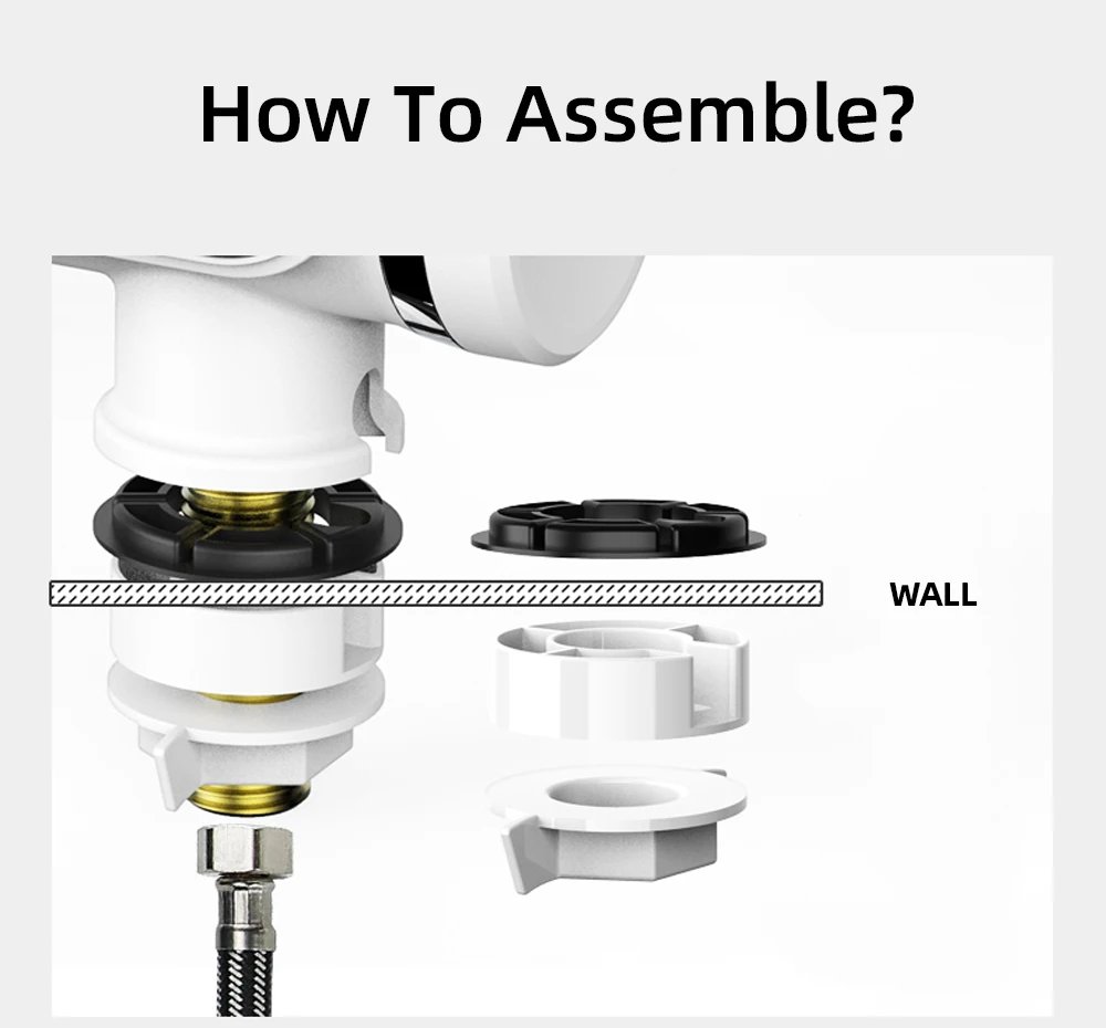 Instant Electric Water Heater Temperature Display Water Heating Kitchen Hot 3000W Water Heater with LED EU Plug Kitchen Faucet