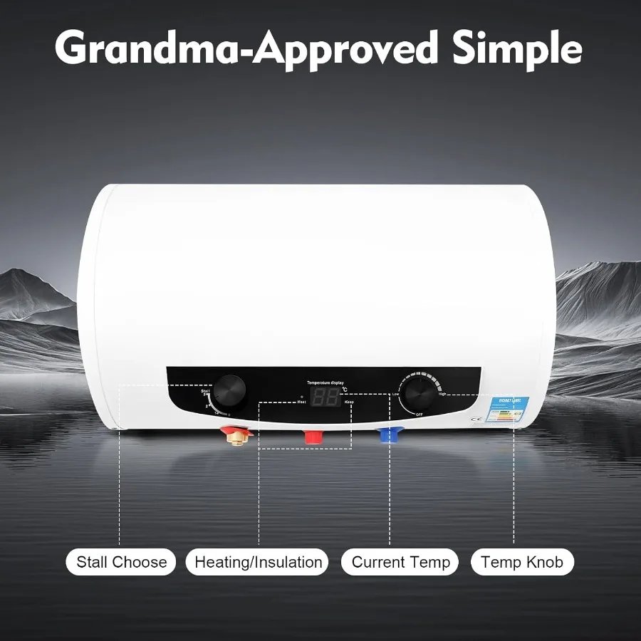 1500W Electric Water Heater 110V Wall Mounted Water Heater with 10 Gallon Tank Instant Hot Water Heater for Bathroom Kitchen RV