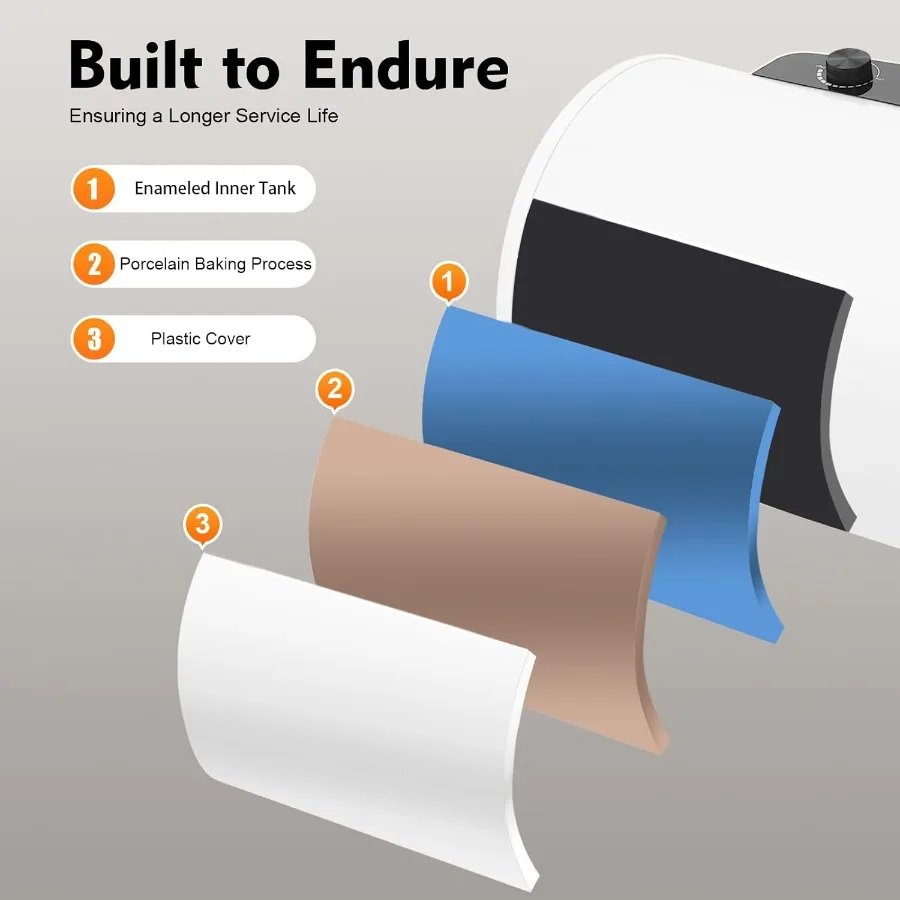 1500W Electric Water Heater 110V Wall Mounted Water Heater with 10 Gallon Tank Instant Hot Water Heater for Bathroom Kitchen RV