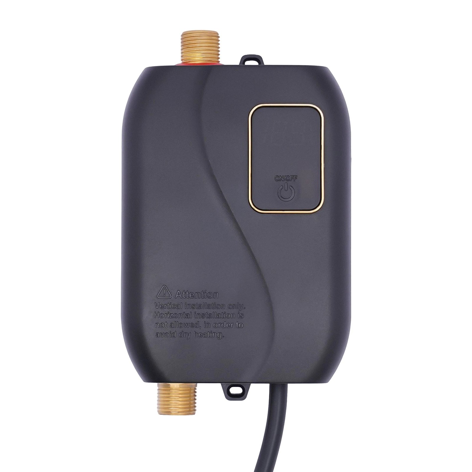 Tankless Water Heater 110V 3000W Electric Instant Water Heating Machine Kitchen Water Boiler Hot Water Black