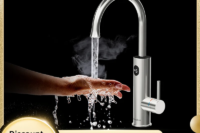 Briwellna 220V Electric Instant Water Heater 2 in 1 Kitchen Faucet Tankless Water Heater Tap Chauffe Eau Instant Geyser KM12