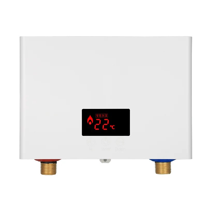 5500W Instant Water Heater Wall-Mounted Electric Water Heaters for Bathroom Hot Water Shower and Home Kitchen Heating 220V