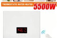 5500W Instant Water Heater Wall-Mounted Electric Water Heaters for Bathroom Hot Water Shower and Home Kitchen Heating 220V