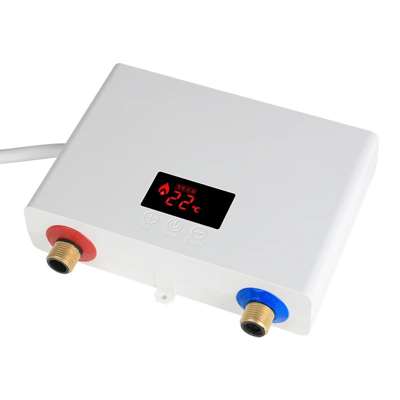 5500W Instant Water Heater Wall-Mounted Electric Water Heaters for Bathroom Hot Water Shower and Home Kitchen Heating 220V