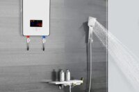 4500W Instant Water Heaters LED Screen Hot Water Heater with Shower Head and Bracket Water Heater Bath Shower Kit