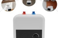 8L 1500W ABS Electric Hot Water Heater,White Wall-mounted Tank Hot Water Heater Upward Water Inlet for Kitchens,Bathrooms