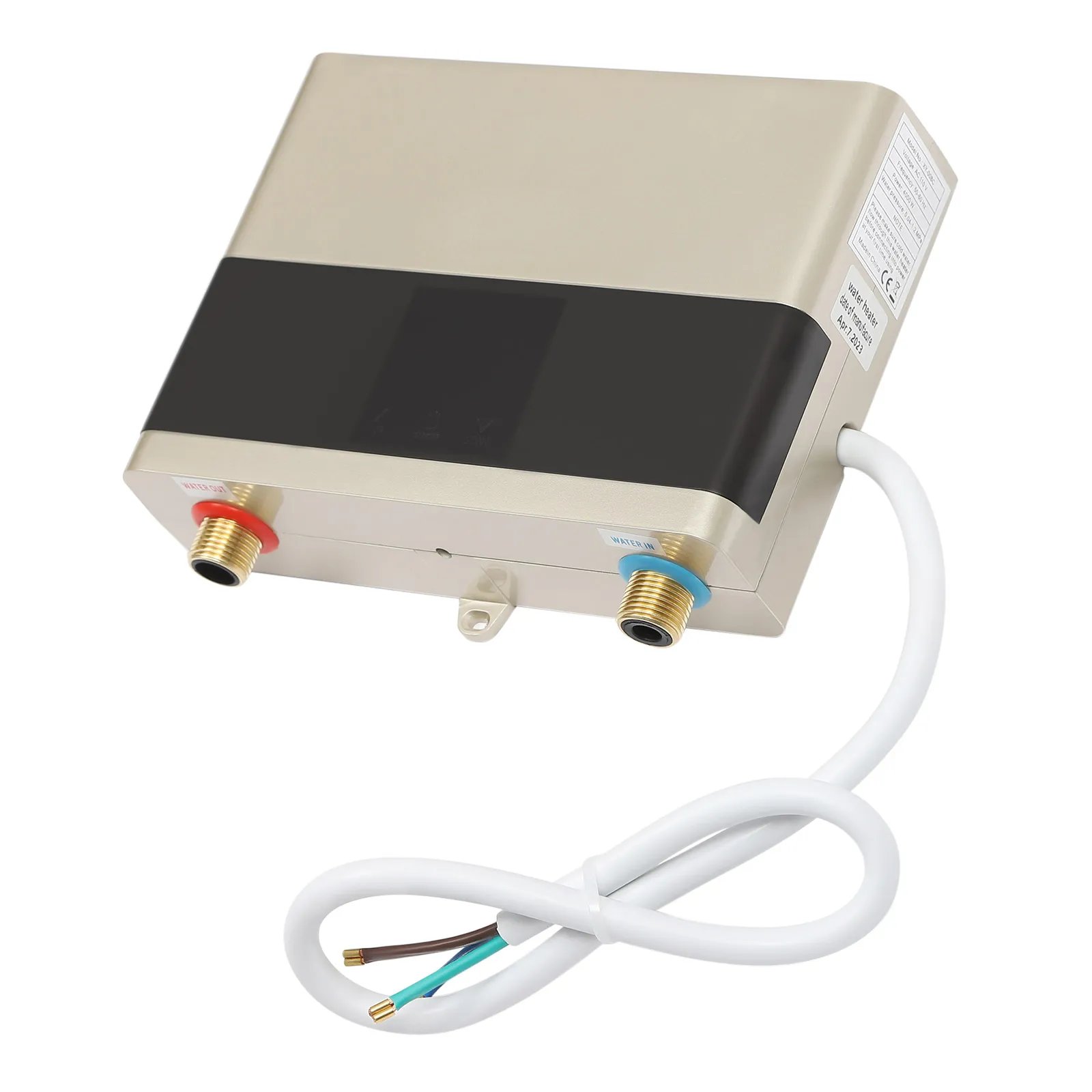 Smart Electric Water Heater, 1300-4000W Adjustable Power, Instant Hot Water, Touch Screen Temp Control, Remote Control