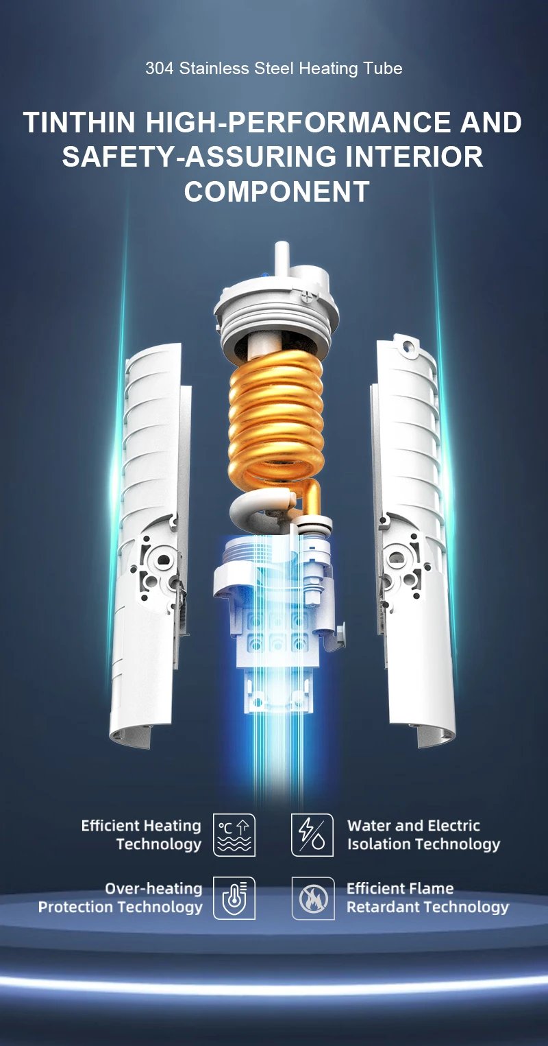 Briwellna Electric Water Heater Hot Water Faucet 2 in 1 Basin Tap Tankless Geyser 220V Instant Water Heater Faucet For Home