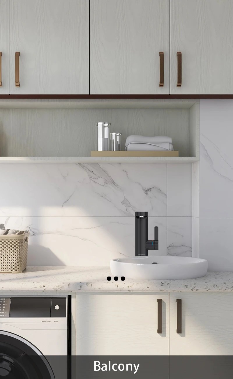 Briwellna Electric Water Heater Hot Water Faucet 2 in 1 Basin Tap Tankless Geyser 220V Instant Water Heater Faucet For Home