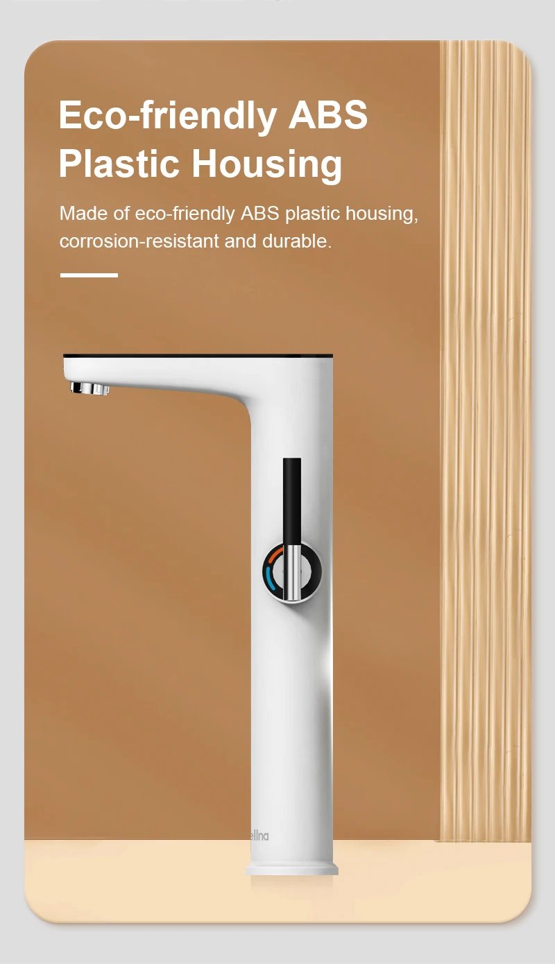 Briwellna Instant Hot Water Faucet 220V Water Heater Electric Faucet For Countertop Sinks Heating Tap Vessel Sink Flowing Heater