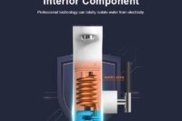 Briwellna Instant Hot Water Faucet 220V Water Heater Electric Faucet For Countertop Sinks Heating Tap Vessel Sink Flowing Heater