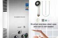 VEVOR 6L 8L 10L 12L 16L 18L LPG Portable Instand Water Heater Propane Gas LPG Wall-Mounted Tankless Water Heater Digital Display