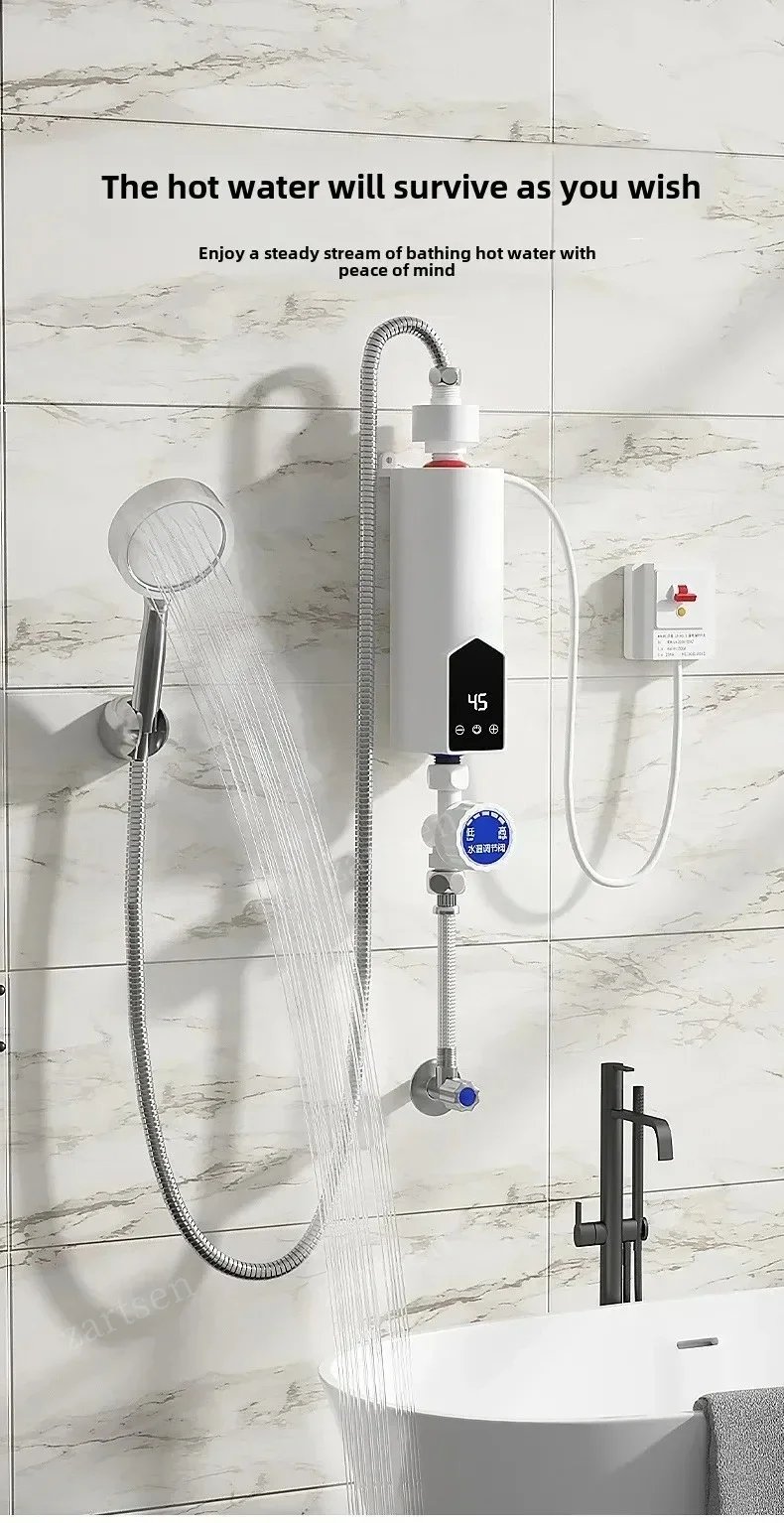 Portable Instant Water Heater 220V 3000W-5500W Electric Shower for Bathroom And Home Kitchen Hot Water Heating System