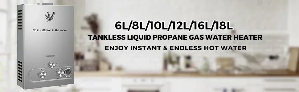 Sihao LPG Water Heater 6L 8L 10L 12L 16L 18L LPG Portable Instant Liquefied Petroleum Gas Water Heater Tankless Boiler Kit