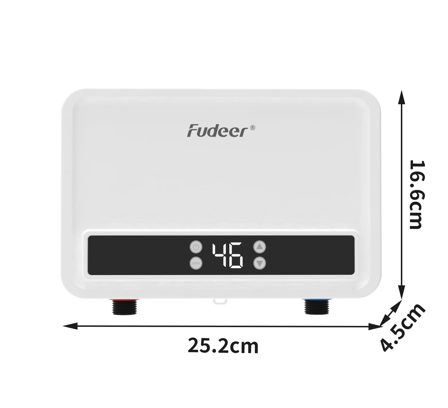 Fudeer Water Heater Electric Instant Water Heater for Sink Stainless Steel Hot Water Heater Under Sink 5500W for Kitchen