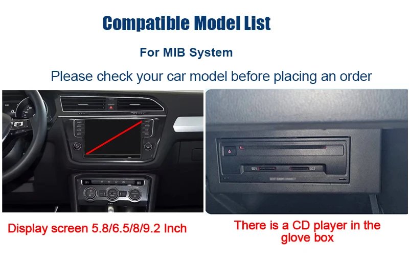 AUTOABC Wireless carplay Android Auto For Golf7 Arona IBIZA Toledo Ateca Seat Leon Mk3 2014-2019 Support OEM Aftermarket Camera