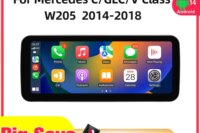 Android 14 Wireless CarPlay For Mercedes Benz C Class W205 Screen Android Auto Multimedia Navigation GPS SWC DSP 4G WiFi
