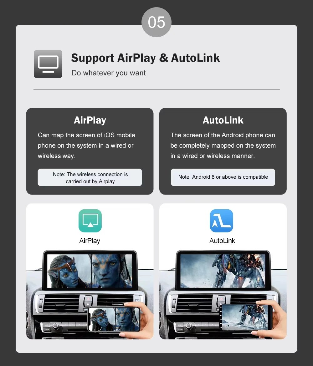 AUTOTOP 10.25”1920*720 Wireless Carplay Android Auto Car multimedia player for F20 F21 F22 F30 F31 F32 F33 F34 F36 NBT 2013-2017
