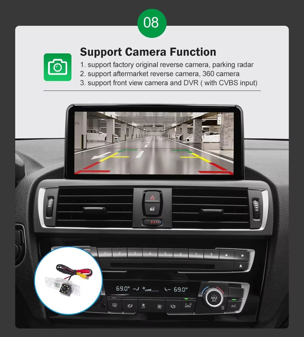 AUTOTOP 10.25”1920*720 Wireless Carplay Android Auto Car multimedia player for F20 F21 F22 F30 F31 F32 F33 F34 F36 NBT 2013-2017