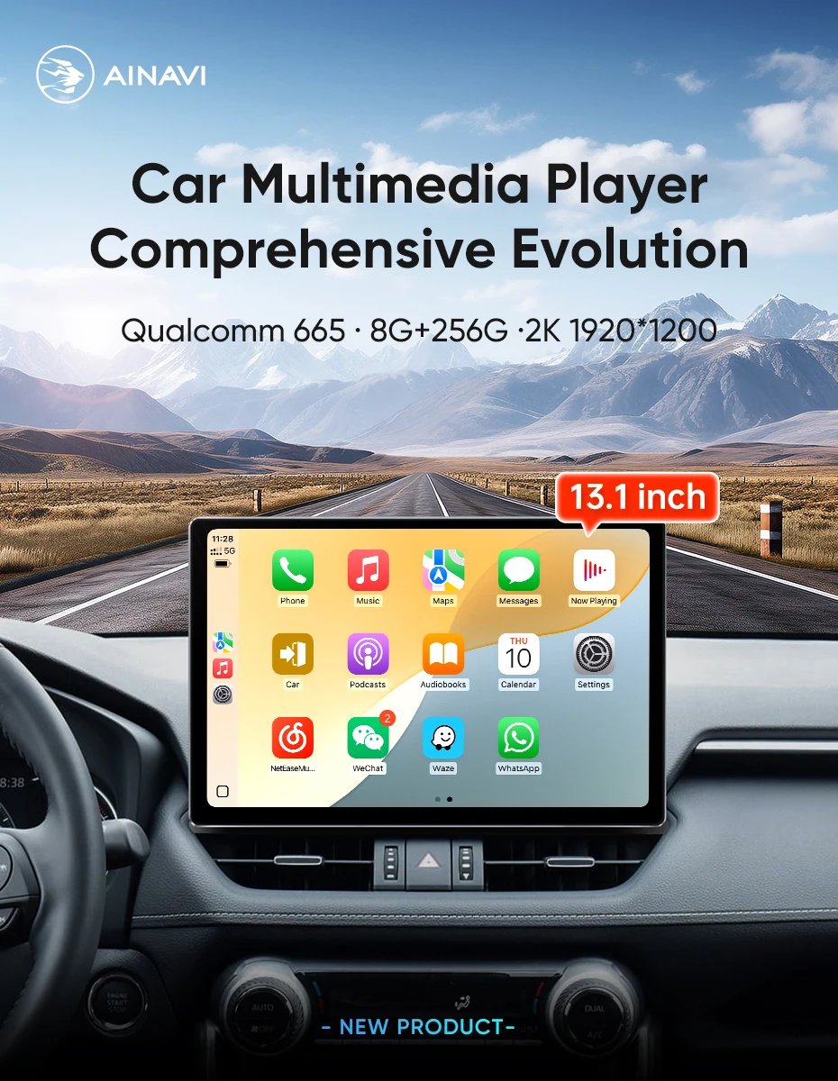 Ainavi 13.1 inch Car Radio For Toyota RAV4 2020 2021 2023 2025 2026 XA50 Car Multimedia Wireless CarPlay Android Auto HDMI 2K Ainavi 13.1 inch Car Radio For Toyota RAV4 2020 2021 2023 2025 2026 XA50 Car Multimedia Wireless CarPlay Android Auto HDMI 2K