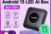 2026 NEW CarlinKit Android 13 TV Box LED 8GB+128GB SM6225 8-Core CarPlay Wireless Android Auto Support Netflix IPTV GPS Spotify