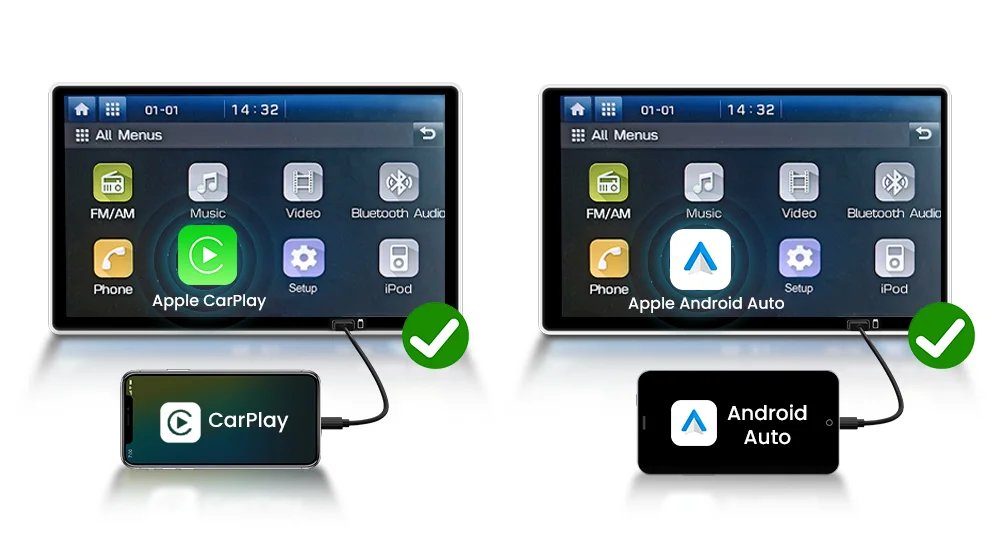 Carlinkit Android 13 Tv Box 6225 LED Wireless Android Auto CarPlay Wireless Adapter Support Youtube Netfilx IPTV Spotify GPS