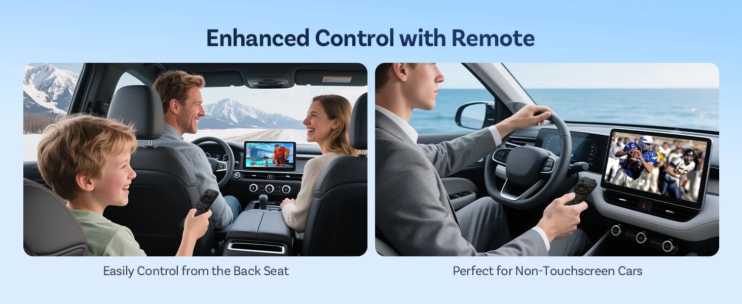 Ottocast Play2video Pro AI Box Wireless Carplay Android Auto Adapter Netflix Dongle Video Playback 1080p Screen Mirror for Audi