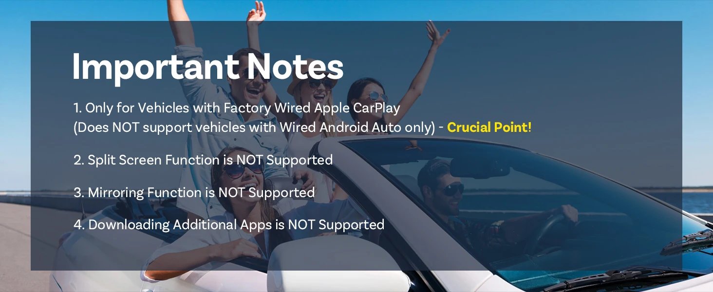 Ottocast Play2video Pro AI Box Wireless Carplay Android Auto Adapter Netflix Dongle Video Playback 1080p Screen Mirror for Audi