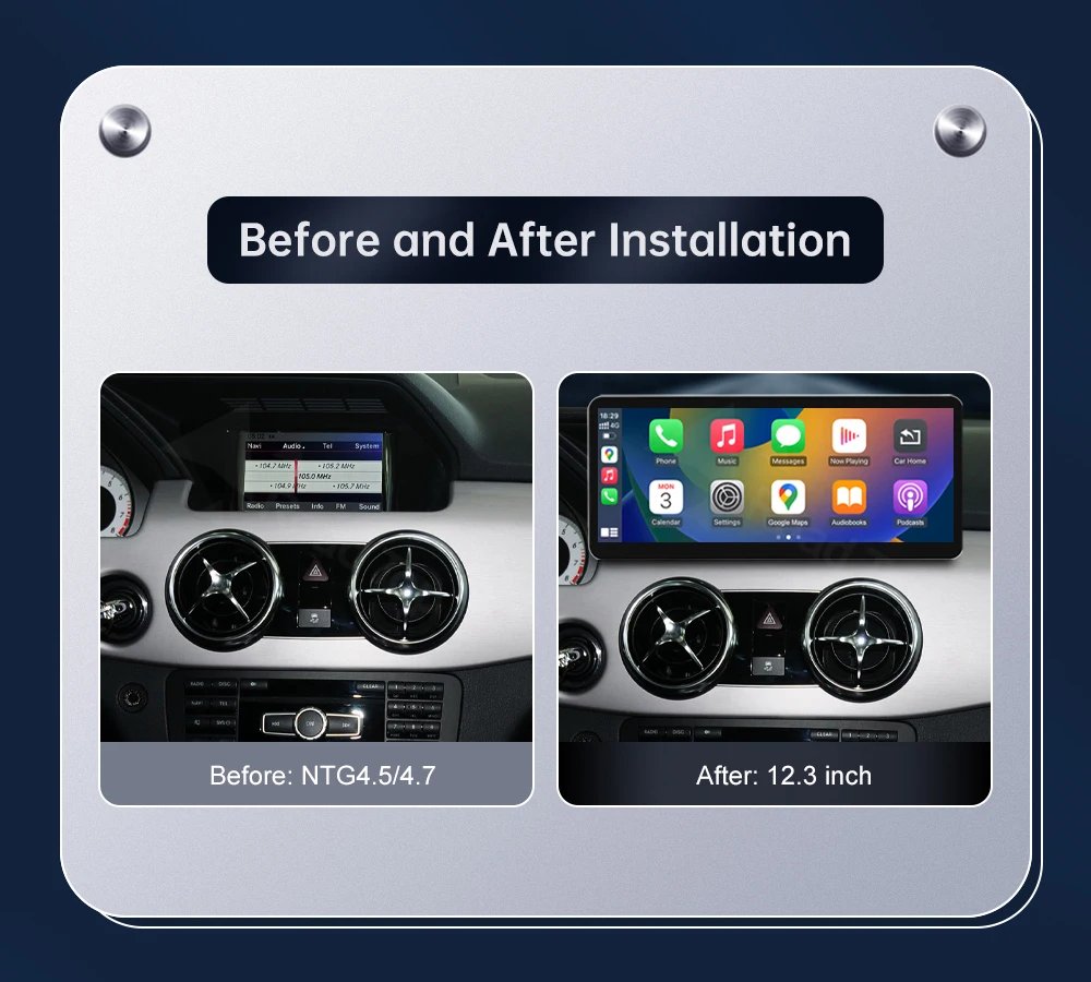 CN 10.25 12.3''Multimedia Display For Benz GLK 2013-2015 NTG4.5 LHD Touch Screen Wireless Carplay Navigation Android Auto CN 10.25 12.3''Multimedia Display For Benz GLK 2013-2015 NTG4.5 LHD Touch Screen Wireless Carplay Navigation Android Auto