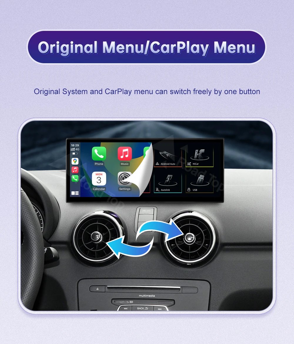 New Design Monitor For Audi A1 Q3 2012-2018 Touch Screen Support Wireless Carplay Android Auto Car Radio Player