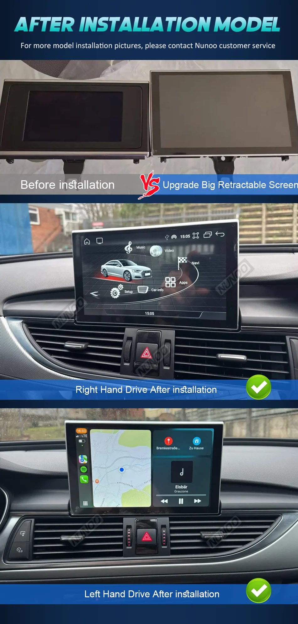 Android 14 Carplay Car Multimedia Player For Audi A6 C7 A7 2012~2018 Touch Screen 4G Music Stereo GPS Navi 8+256GB Auto Radio Android 14 Carplay Car Multimedia Player For Audi A6 C7 A7 2012~2018 Touch Screen 4G Music Stereo GPS Navi 8+256GB Auto Radio